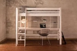 Køjeseng med skrivebord